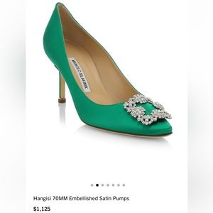 Manolo Blahnik Emerald Green Heels